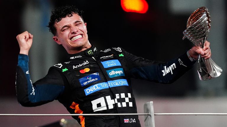 Imagen Lando Norris Celebrando